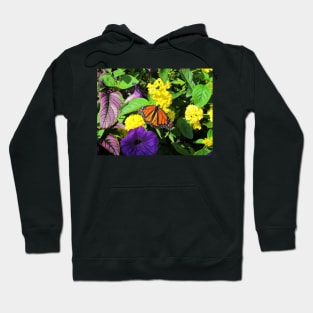 Butterfly on Flowers Hoodie